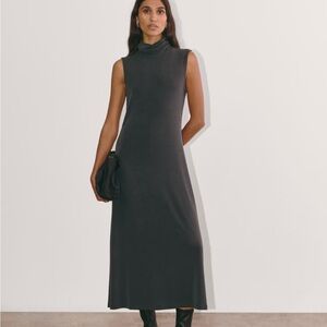 Everlane Madison Dress in Black Butterknit, NWT